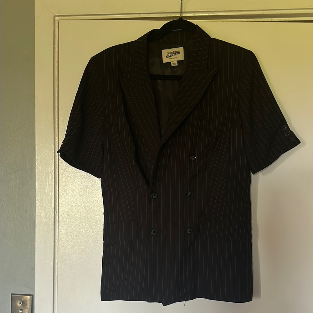 Jean Paul Gaultier Black Blazer Short-Sleeved Structured